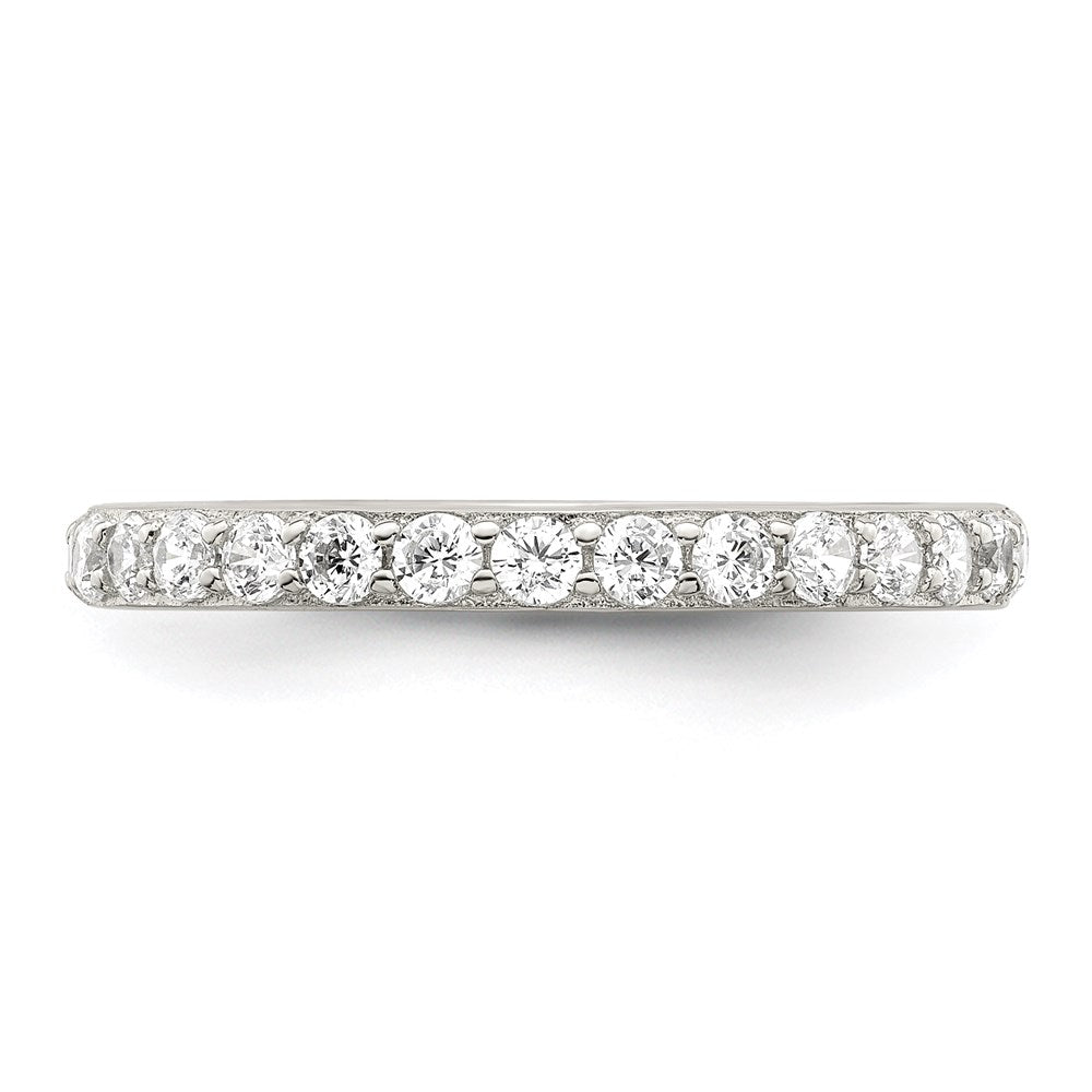 High-Quality Rhodium-Plated Sterling Silver Cubic Zirconia Ring | Stylish Value