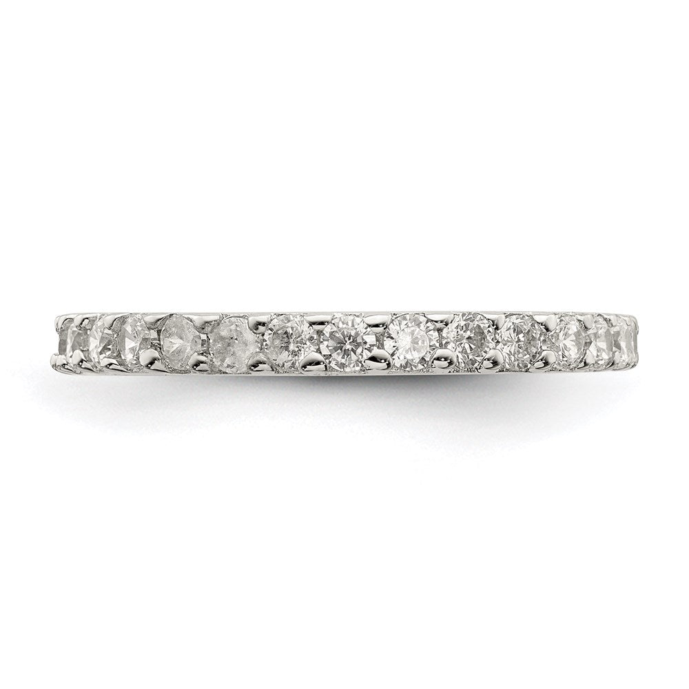 Shop Exclusive Rhodium-Plated Sterling Silver Cubic Zirconia Ring - Stylish Value