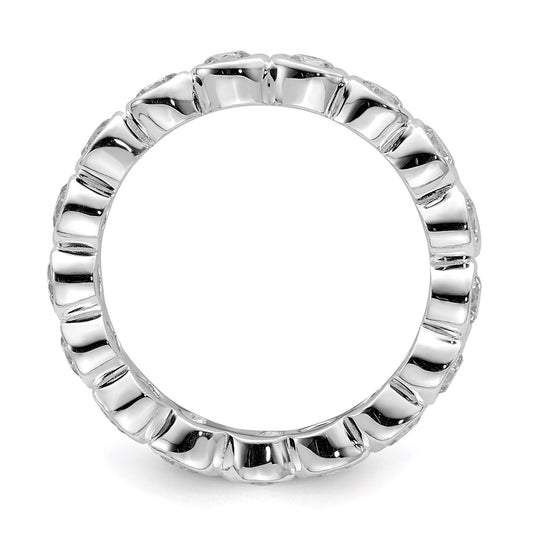 Exclusive Sterling Silver Cubic Zirconia Band Ring - Stylish & Affordable