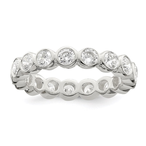 Sterling Silver Cubic Zirconia Band Ring