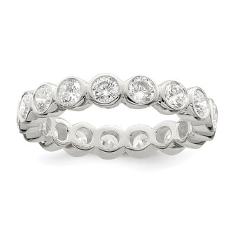 Exclusive Sterling Silver CZ Band Ring - Affordable Luxury, Stylish Design!