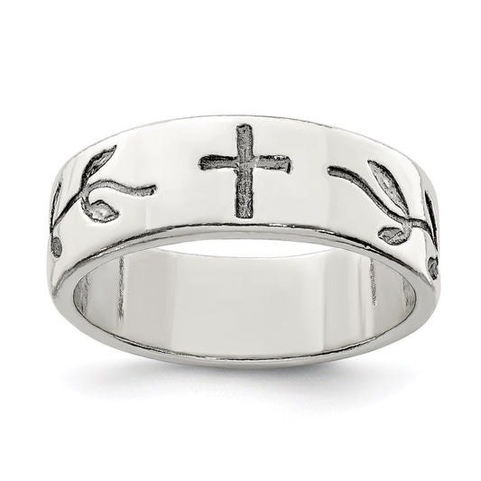 Shop Exclusive Sterling Silver Cross Motif Ring - Stylish Design, Affordable Price