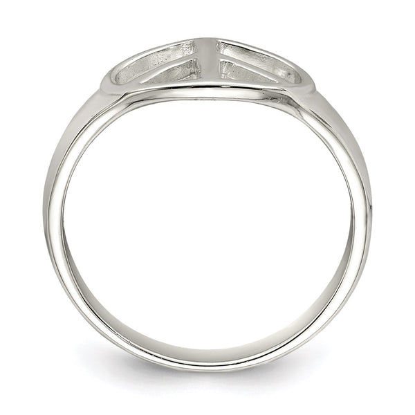 Sterling Silver Peace Symbol Ring