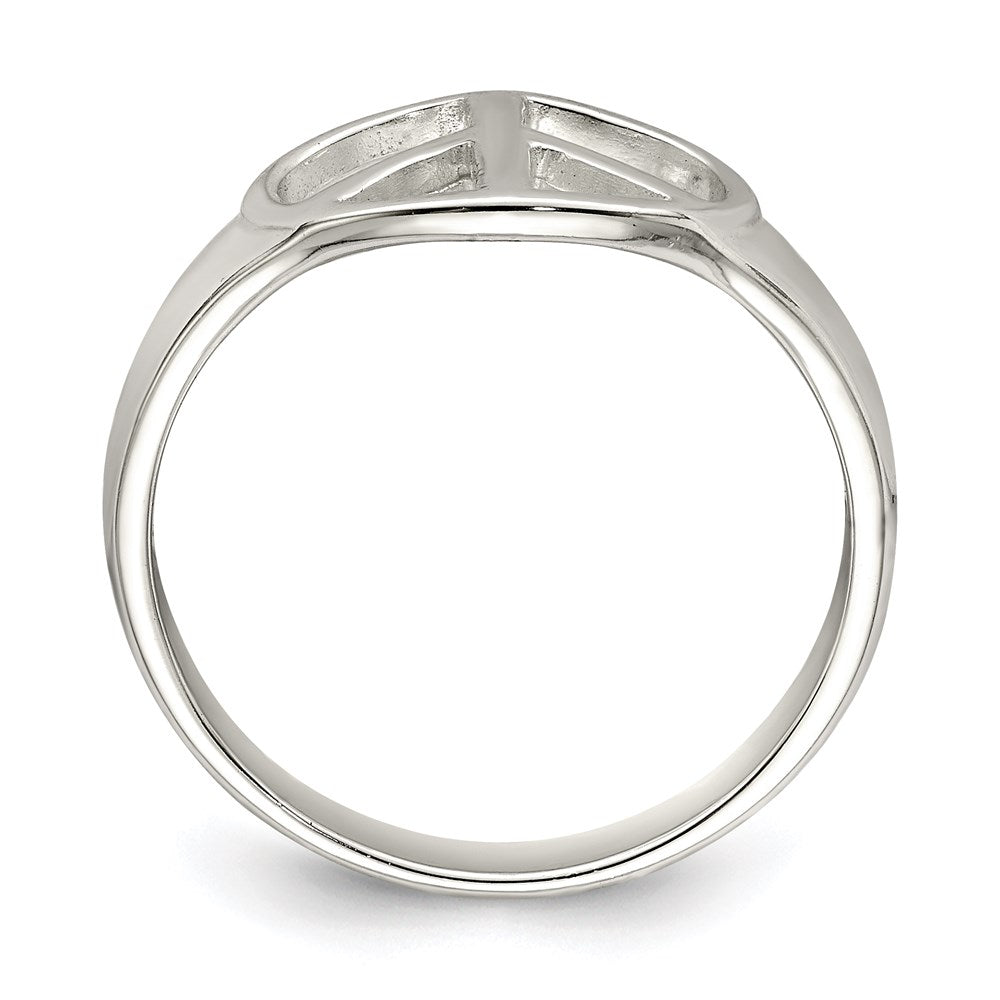 High-Quality Sterling Silver Peace Symbol Ring | Stylish & Affordable Design