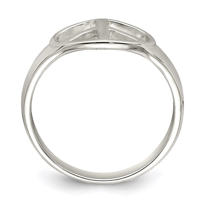 High-Quality Sterling Silver Peace Symbol Ring | Stylish & Affordable Design-2