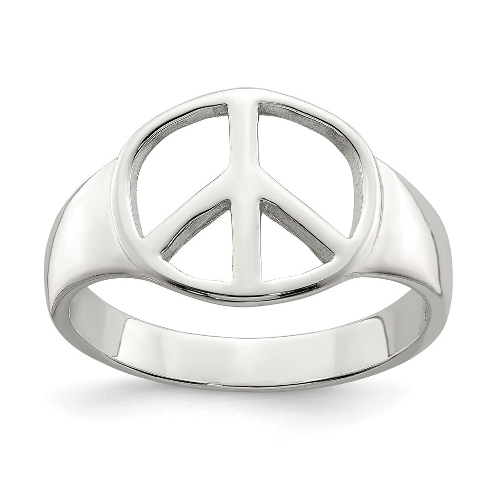 High-Quality Sterling Silver Peace Symbol Ring | Stylish & Affordable Design