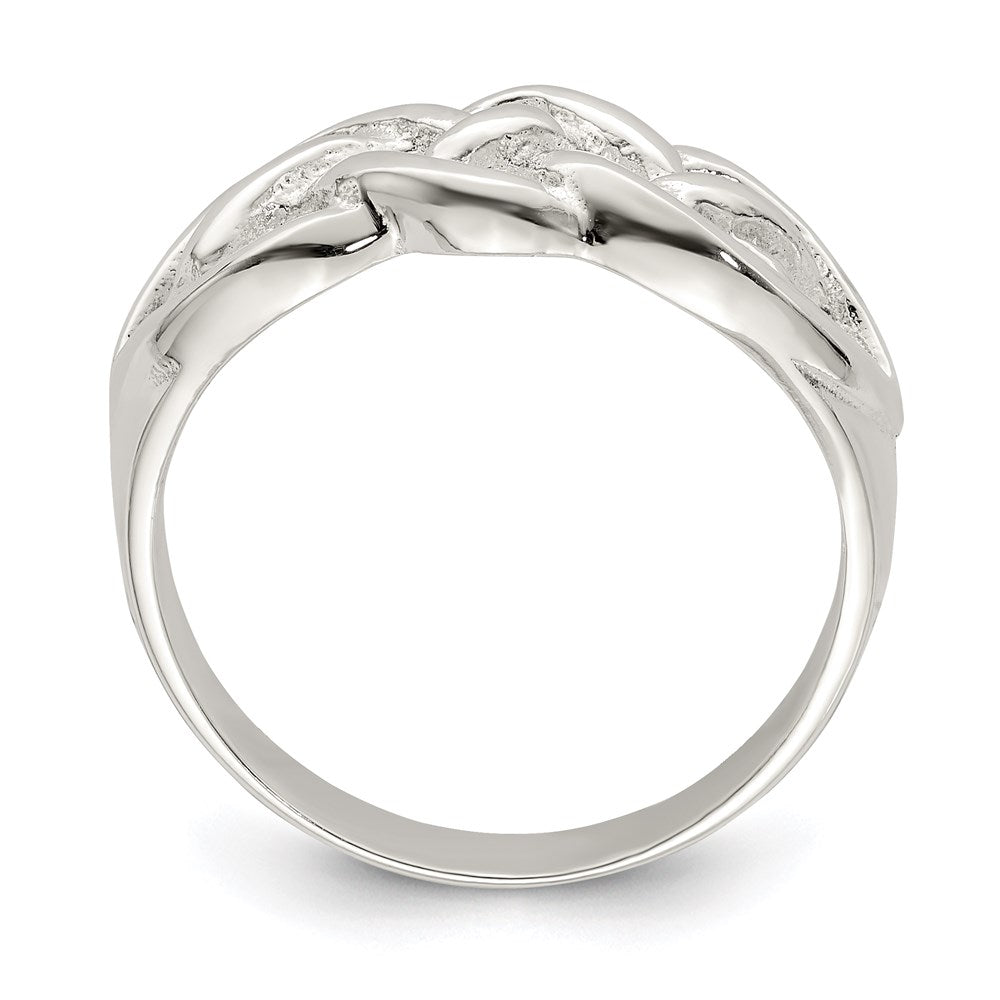 Exclusive Polished Sterling Silver Celtic Woven Design Ring - Stylish Value!