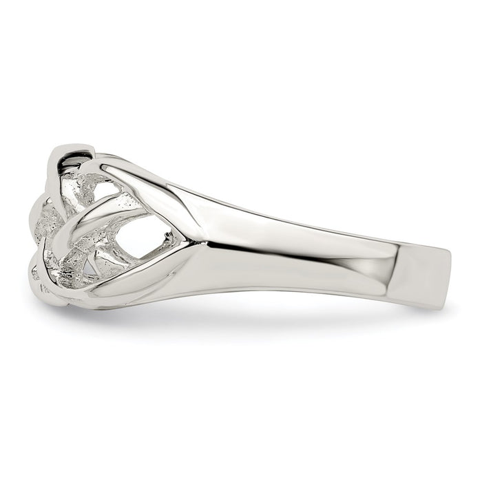 Exclusive Polished Sterling Silver Celtic Woven Design Ring - Stylish Value!-3