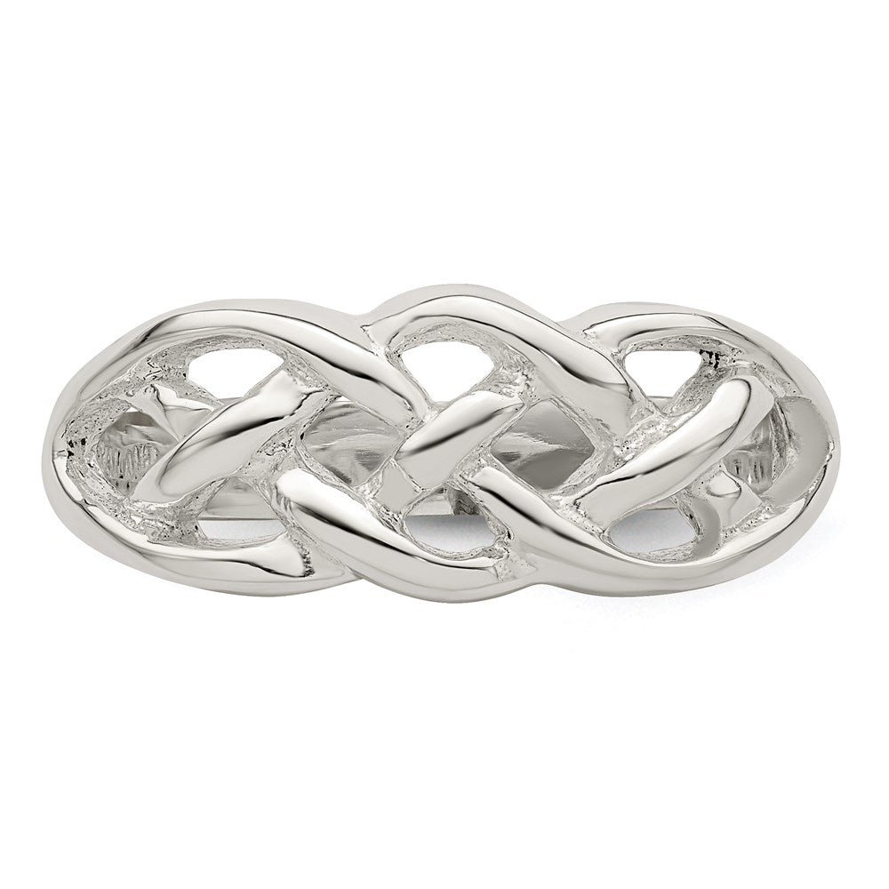 Buy Stylish Polished Sterling Silver Celtic Woven Ring - 14g, 10mm Width