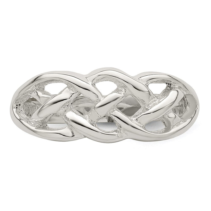 Buy Stylish Polished Sterling Silver Celtic Woven Ring - 14g, 10mm Width-5