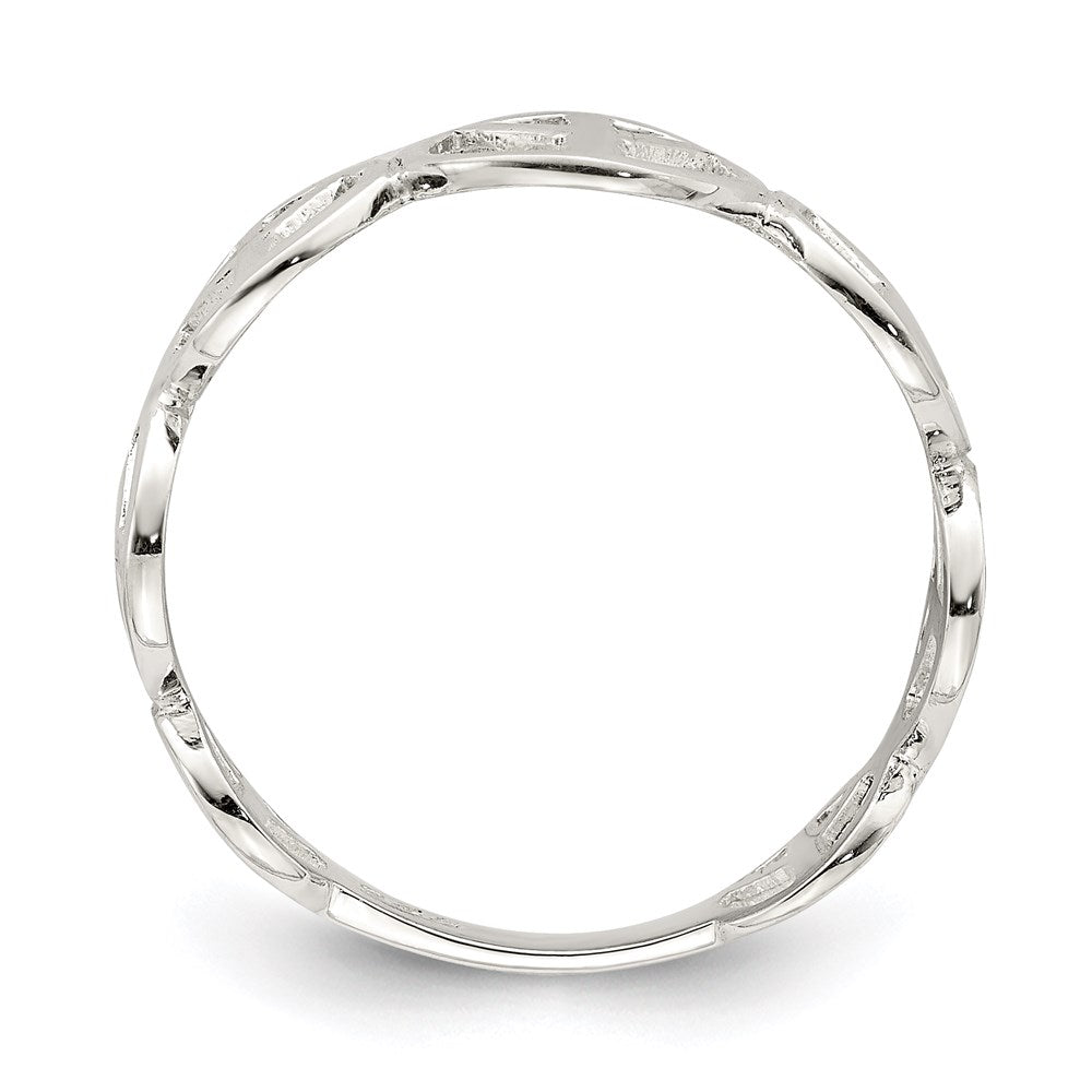 Exclusive Polished Sterling Silver Peace Ring - Stylish & Affordable Luxury