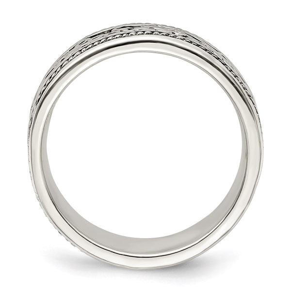 Antiqued Sterling Silver Ring Band