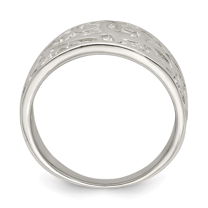 High-Quality Sterling Silver Twisted Swirl Ring - Stylish & Affordable Design-2