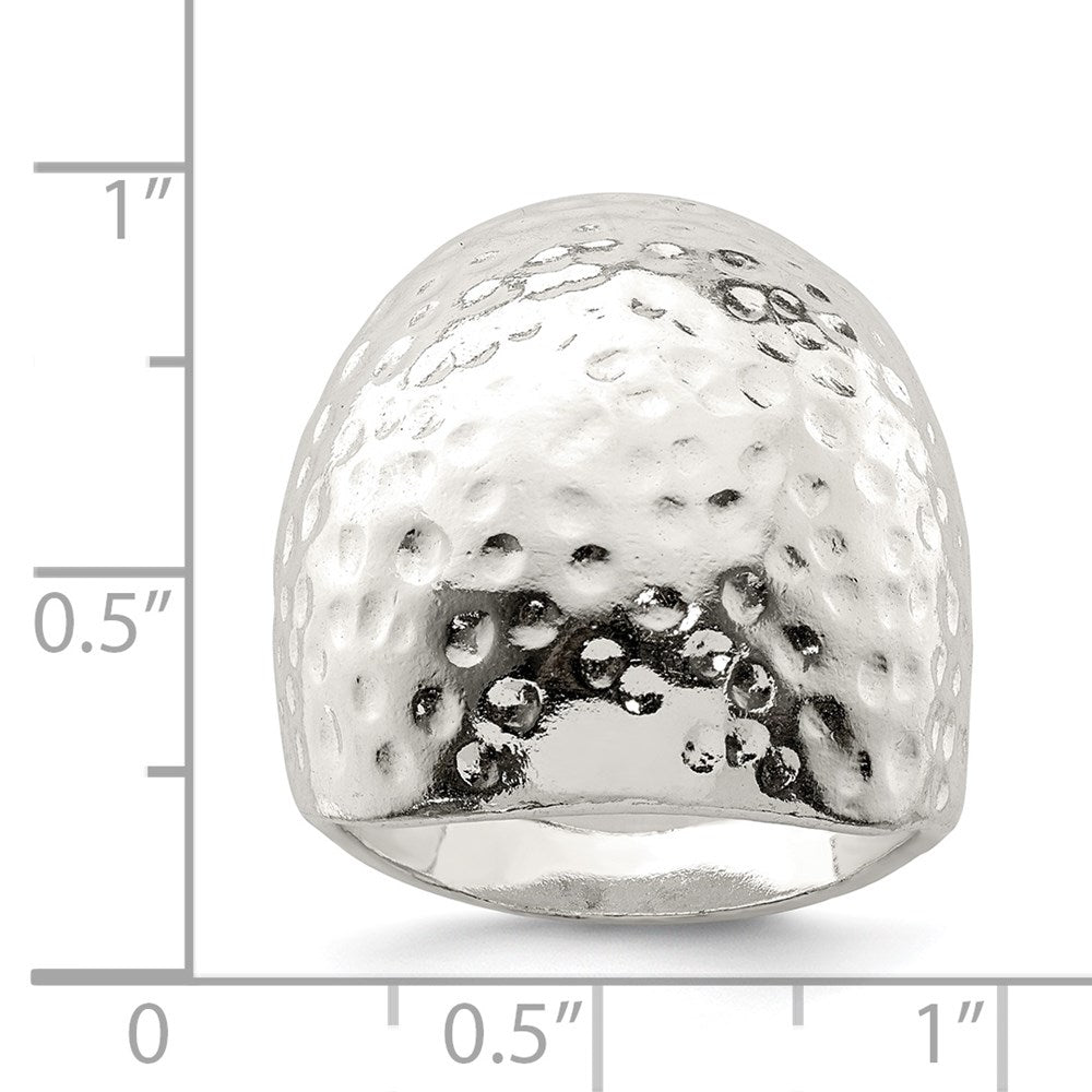 Buy Stylish Textured Dome Ring in Sterling Silver - Affordable Luxury Jewelry