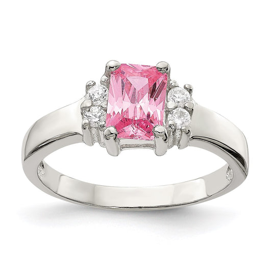 Exclusive Sterling Silver Ring | Pink & White CZ | Stylish Value Find