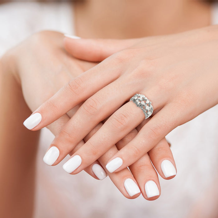 High-Quality Men's Nugget Ring in Sterling Silver - Stylish Design, Affordable Price-6