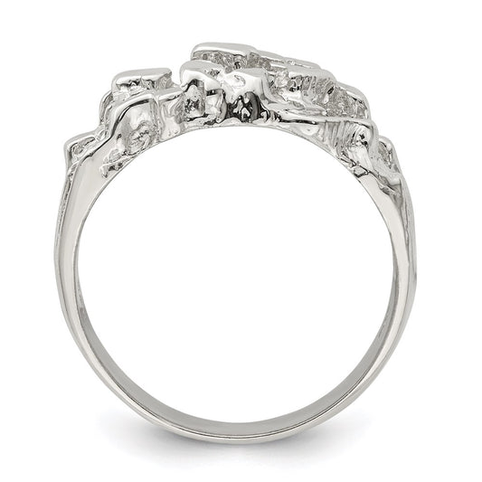 Shop Stylish Men's Nugget Ring in Sterling Silver - High-Quality Value Jewelry