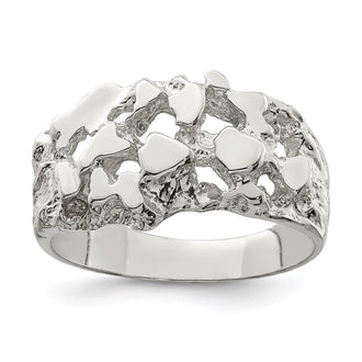 Shop Stylish Men's Nugget Ring in Sterling Silver - High-Quality Value Jewelry