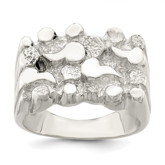 High-Quality Sterling Silver Women's Nugget-Style Ring | Stylish Value Design