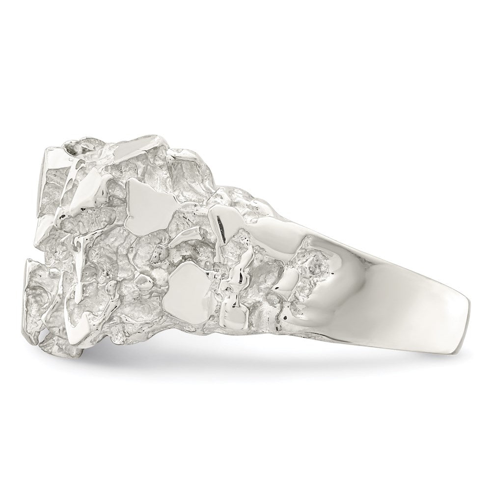 Exclusive Men's Nugget Ring in Sterling Silver - Stylish & Affordable Design