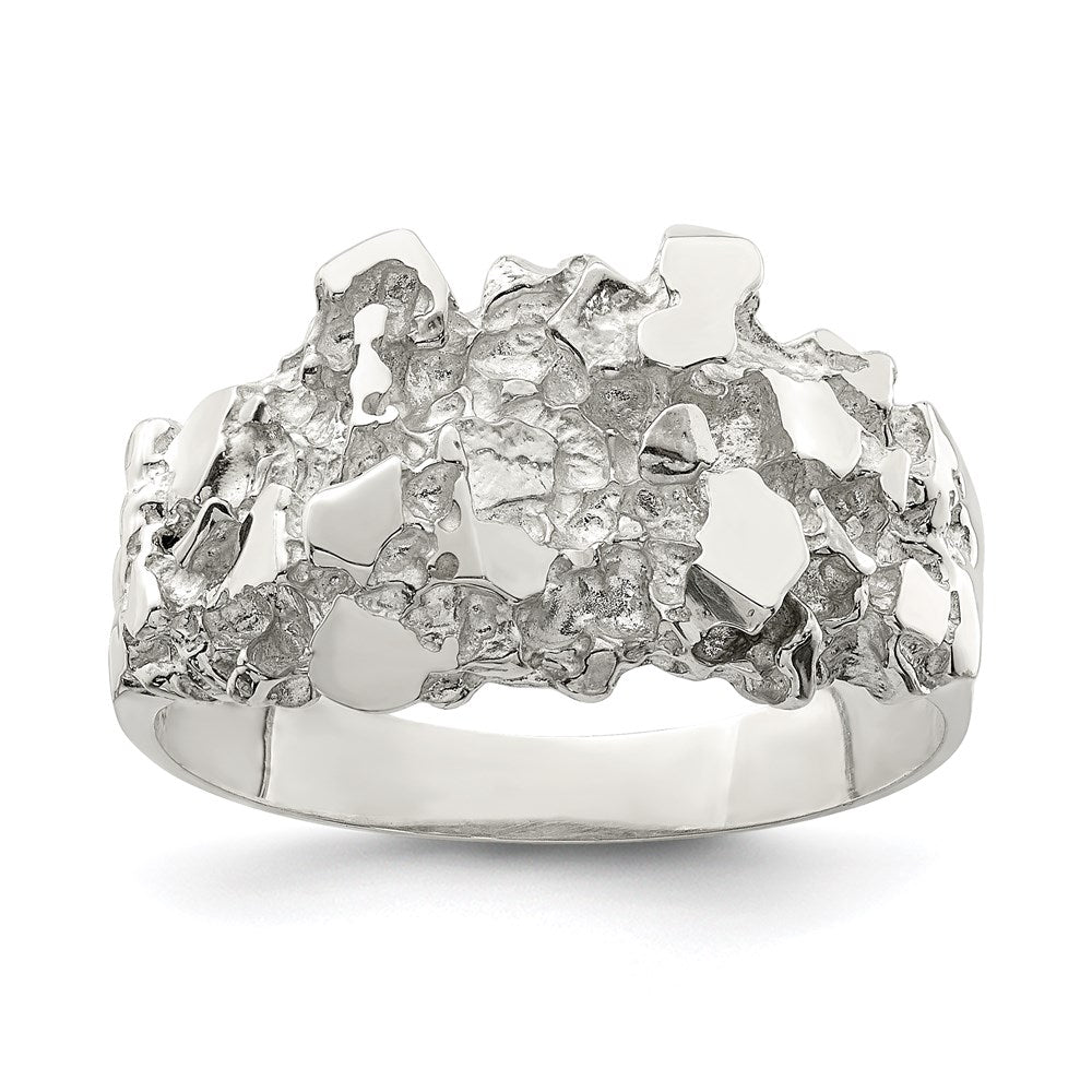 Exclusive Men's Nugget Ring in Sterling Silver - Stylish & Affordable Design