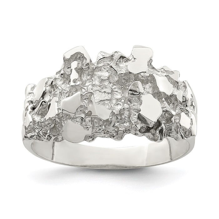 Exclusive Men's Nugget Ring in Sterling Silver - Stylish & Affordable Design-1