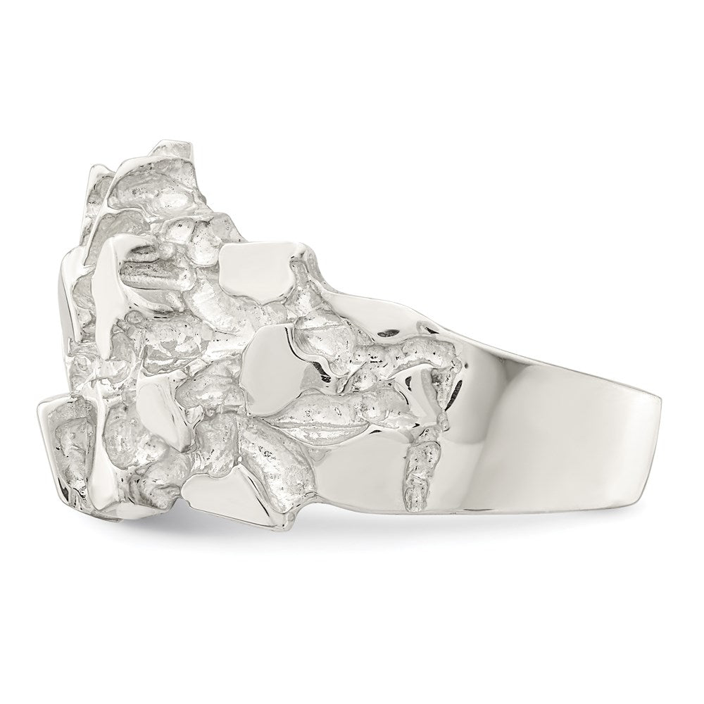 Exclusive Men's Sterling Silver Nugget Ring - Stylish & Affordable Design