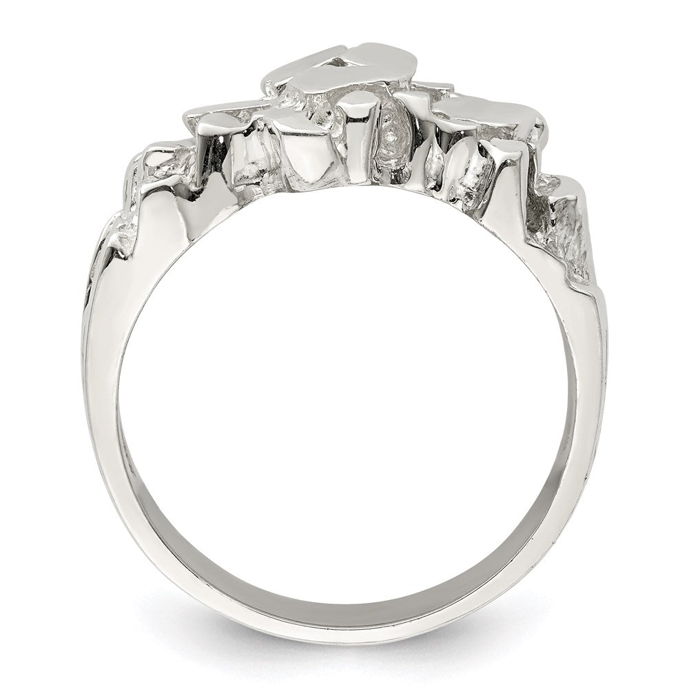 High-Quality Men's Nugget Ring in Sterling Silver | Stylish & Affordable Jewelry