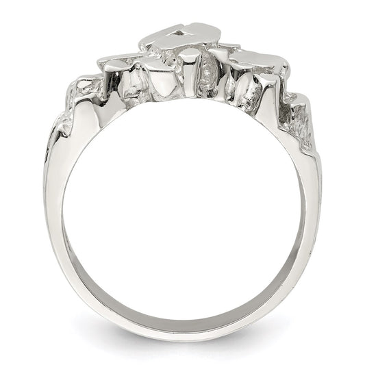 High-Quality Men's Nugget Ring in Sterling Silver | Stylish & Affordable Jewelry