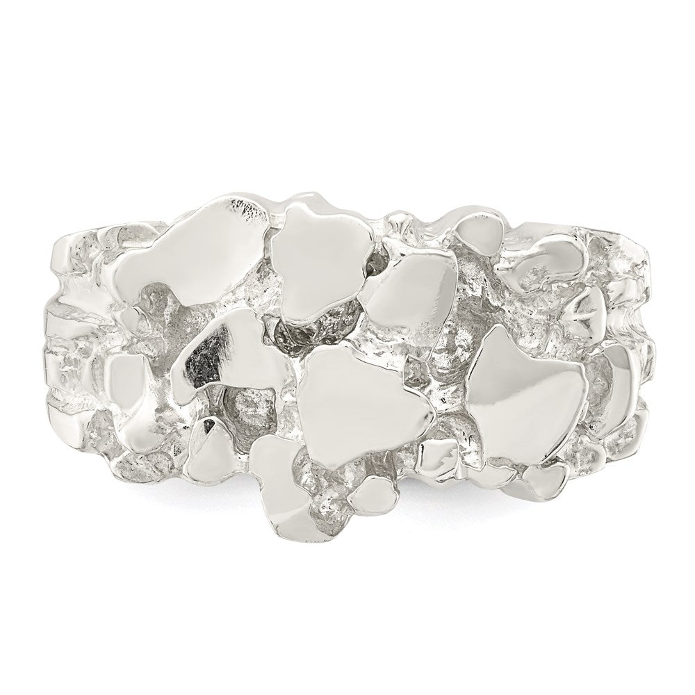 High-Quality Men's Nugget Ring in Sterling Silver | Stylish & Affordable Jewelry