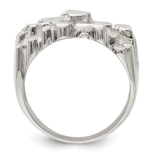 Shop Stylish Men's Nugget Ring in Sterling Silver - High Quality & Affordable