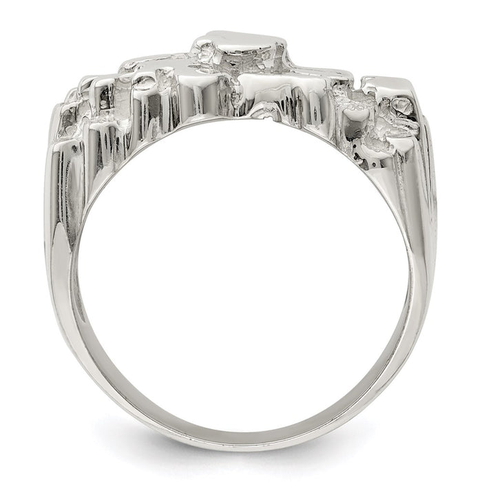 Shop Stylish Men's Nugget Ring in Sterling Silver - High Quality & Affordable-2