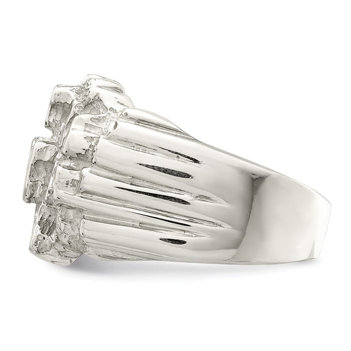 Shop Stylish Men's Nugget Ring in Sterling Silver - High Quality & Affordable-4