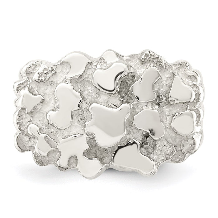 Shop Stylish Men's Nugget Ring in Sterling Silver - High Quality & Affordable-5