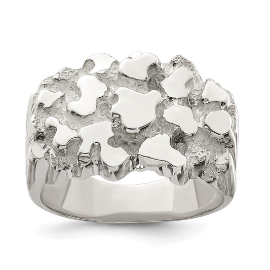 Buy Exclusive Men's Sterling Silver Nugget Ring - Stylish and Affordable Design