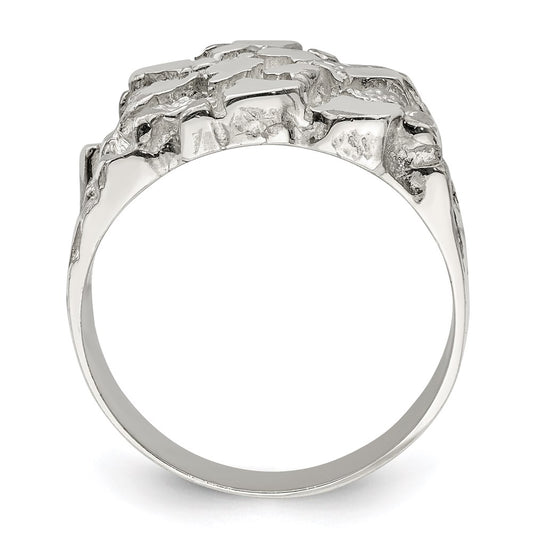 High-Quality Men's Sterling Silver Nugget Ring | Stylish Design & Value