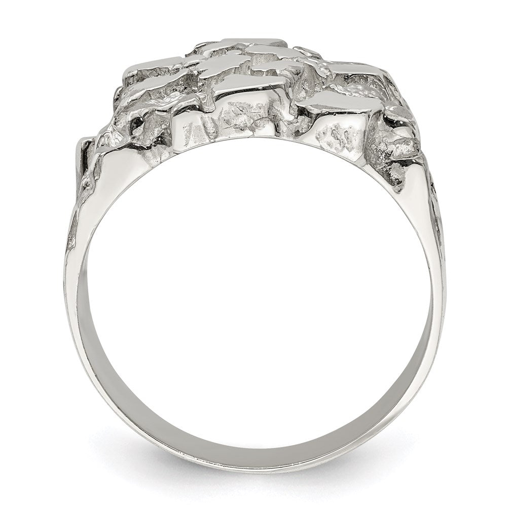 Exclusive Men's Sterling Silver Nugget Ring - Stylish Design, Affordable Price