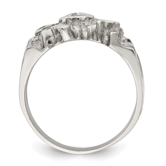 High-Quality Men's Sterling Silver Nugget Ring | Stylish & Affordable Design