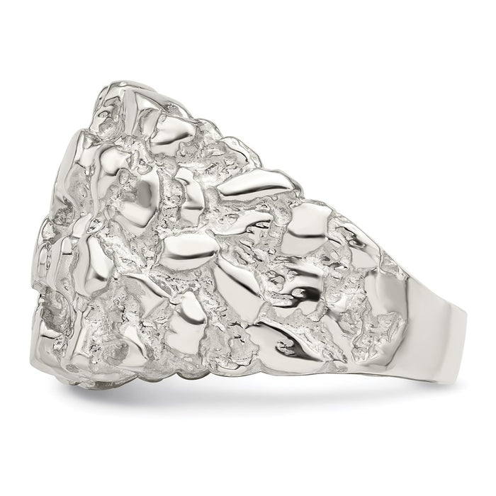 Shop Stylish Men's Nugget Ring in .85mm Sterling Silver | Affordable Luxury-3