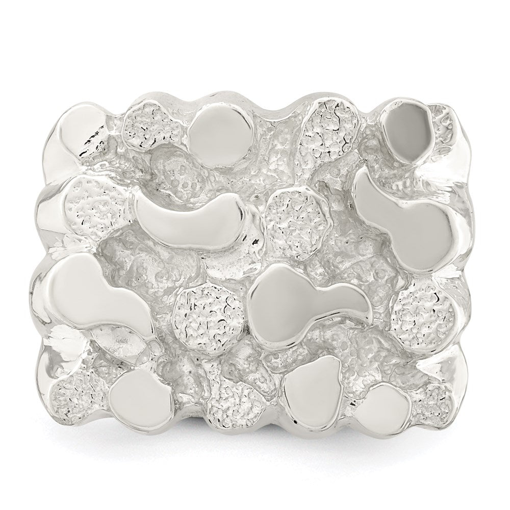 Shop Stylish Men's Nugget Ring in .85mm Sterling Silver | Affordable Luxury