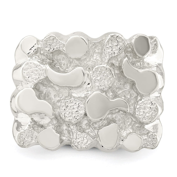 Shop Stylish Men's Nugget Ring in .85mm Sterling Silver | Affordable Luxury-4