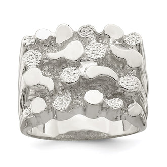 High-Quality Men's Sterling Silver Nugget Ring - Stylish & Affordable Design