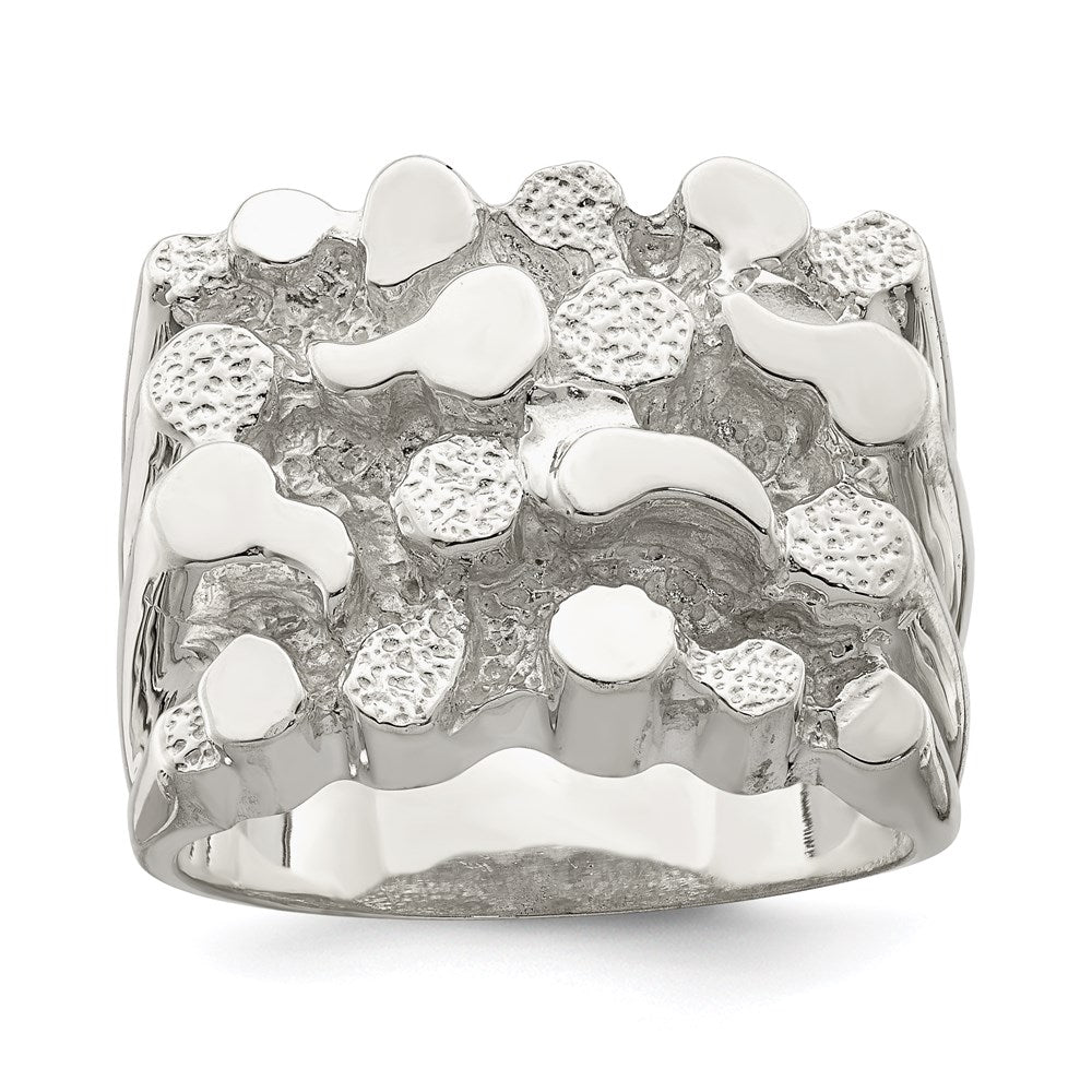 Shop Exclusive Men's Sterling Silver Nugget Ring - Stylish & Affordable Design