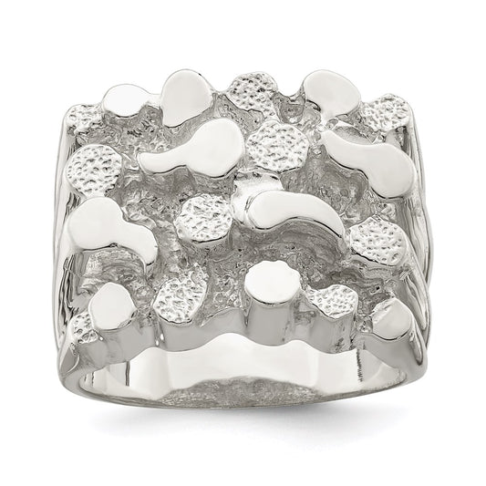 Shop Exclusive Men's Sterling Silver Nugget Ring - Stylish & Affordable Design