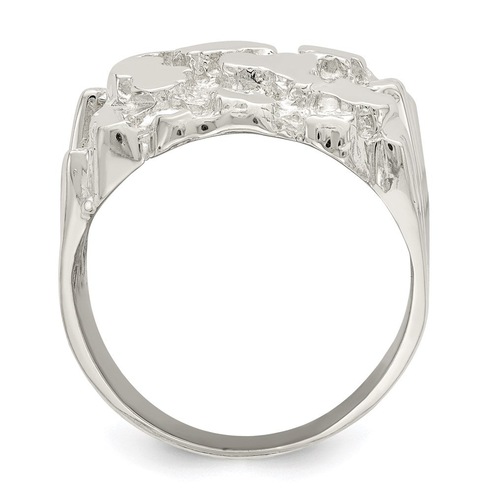 High-Quality Men's Sterling Silver Nugget Ring | Stylish & Affordable Design