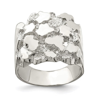 High-Quality Men's Sterling Silver Nugget Ring | Stylish & Affordable Design
