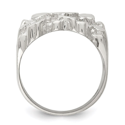 Exclusive Men's Nugget Ring in Sterling Silver - Stylish Design, Affordable Price