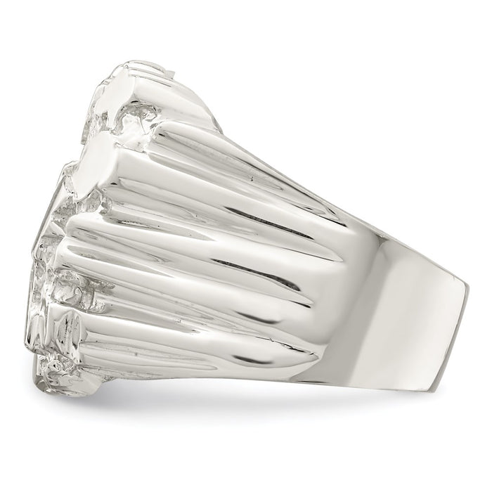 Exclusive Men's Nugget Ring in Sterling Silver - Stylish Design, Affordable Price-4