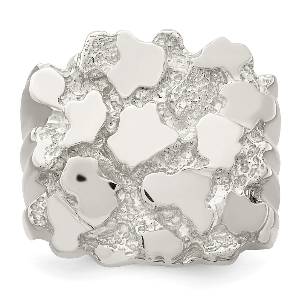 Exclusive Men's Nugget Ring in Sterling Silver - Stylish Design, Affordable Price