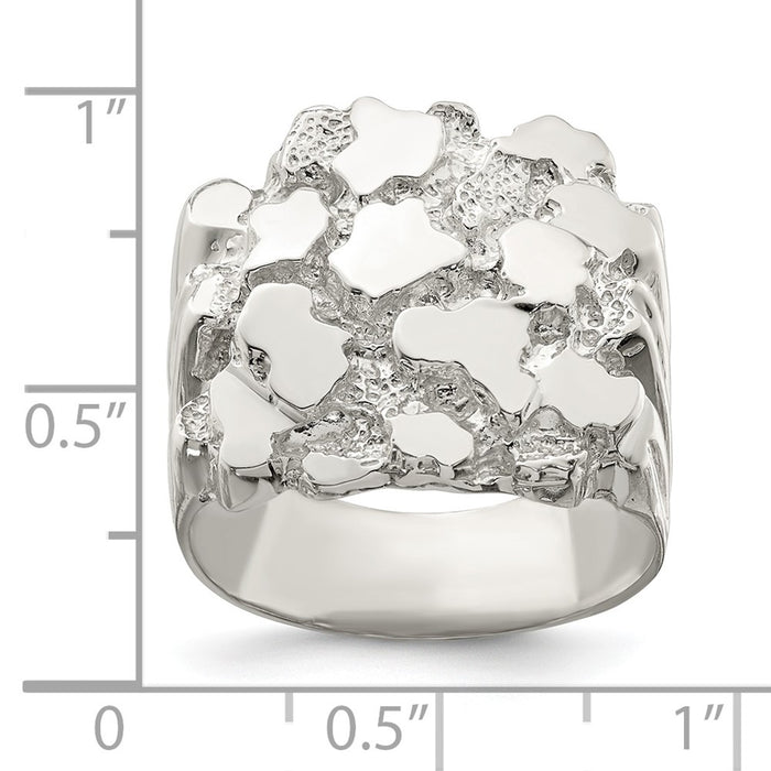 Buy Exclusive Men's Nugget Ring in Sterling Silver - Stylish & Affordable Design-3